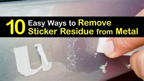 removing sticker residue from metal